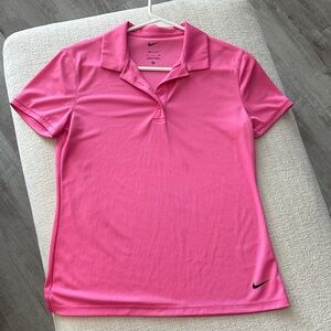 Nike Women's Vibrant Pink Short Sleeve Polo